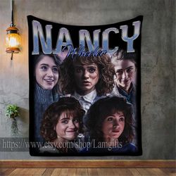 Nancy Wheeler Blanket, Nancy Wheeler Photo Blanket, Nancy Wheeler Natalia Dyer Throw Blanket Natalia Dyer Blanket Collag