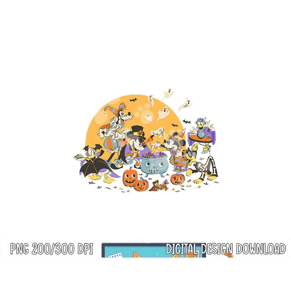 Disney Mickey and Friends Halloween Retro png, sublimation copy.jpg
