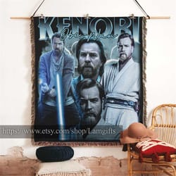 obi-wan kenobi blanket, obi-wan kenobi photo blanket, ewan mcgregor throw blanket, ewan mcgregor blanket collage, obi-wa