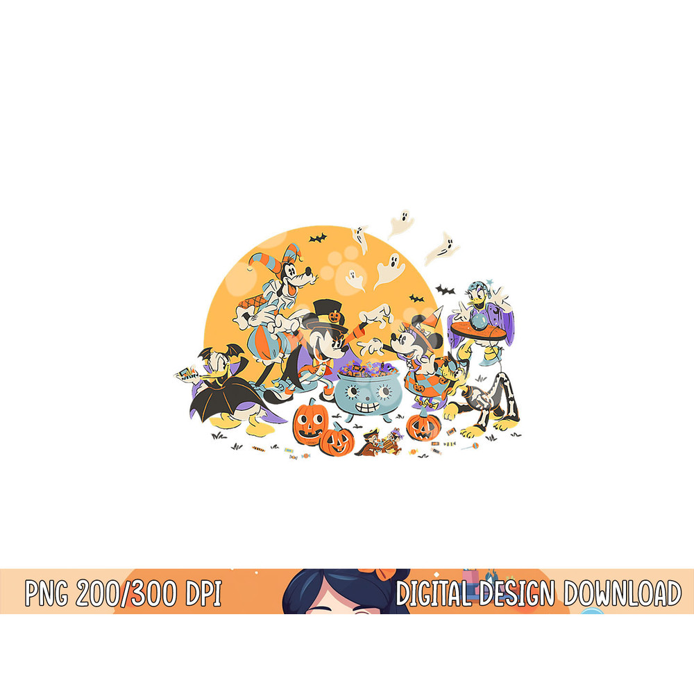 Disney Mickey and Friends Halloween Retro png, sublimation copy.jpg