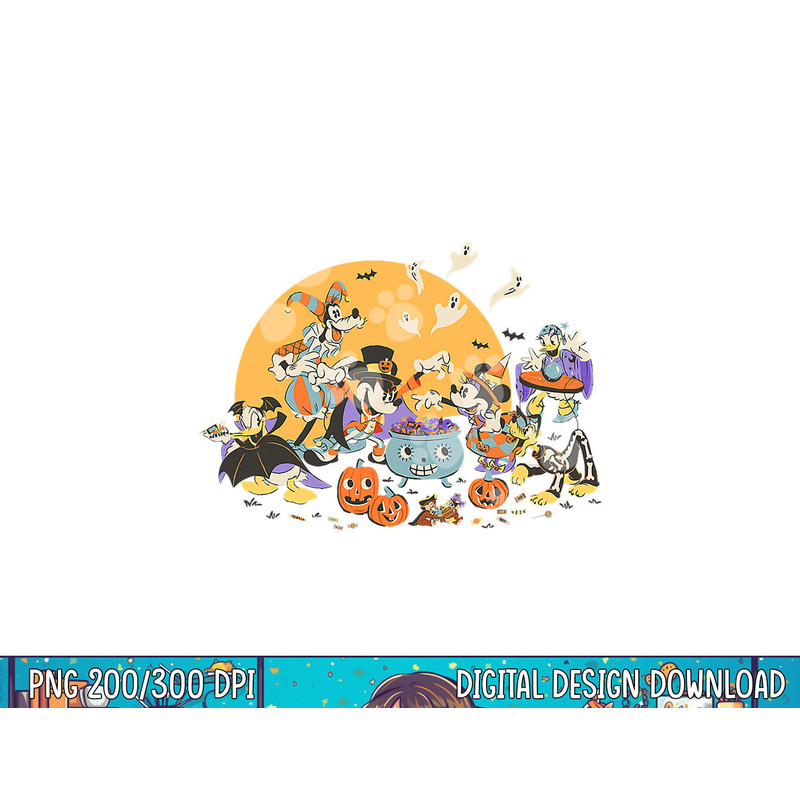 Disney Mickey and Friends Halloween Retro png, sublimation copy.jpg