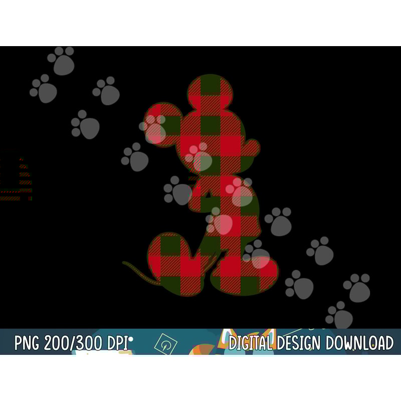 Disney Mickey Mouse Christmas Plaid Silhouette Fill png,sublimation copy.jpg