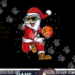 christmas basketball santa playing basketball player kids png, sublimation copy