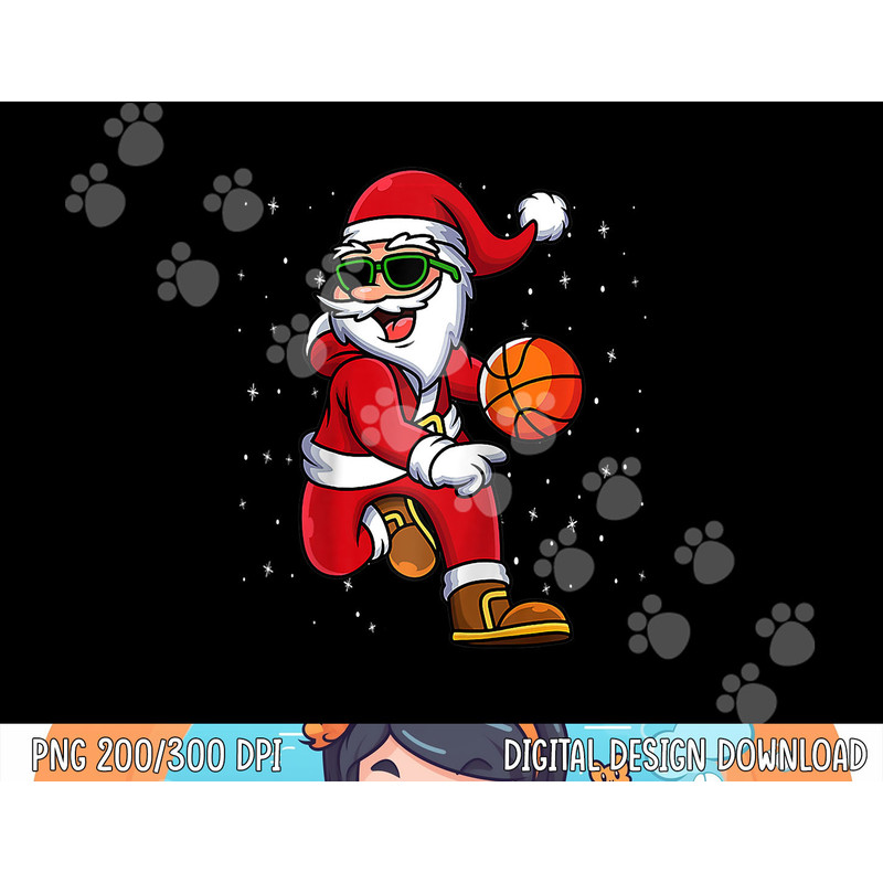 Christmas Basketball Santa Playing Basketball Player Kids png, sublimation copy.jpg