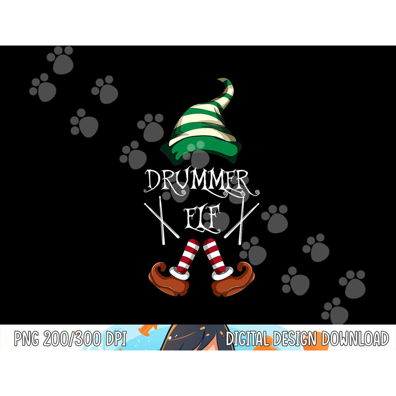 Christmas Drums Music Elf Family Gift Drummer Elf png, sublimation copy.jpg