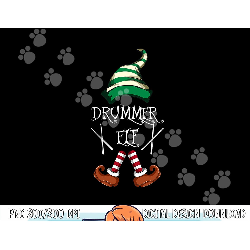 Christmas Drums Music Elf Family Gift Drummer Elf png, sublimation copy.jpg