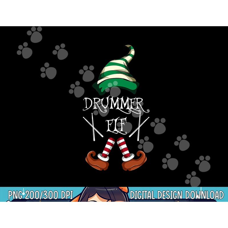 Christmas Drums Music Elf Family Gift Drummer Elf png, sublimation copy.jpg