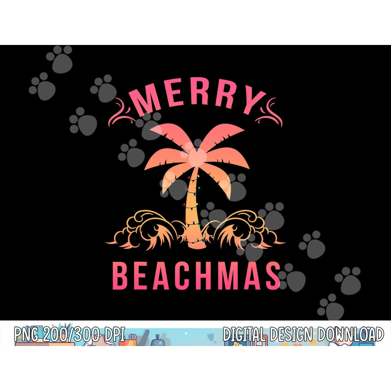 Christmas in July - Coastal Beach - Merry Beachmas Palm Tree png, sublimation copy.jpg