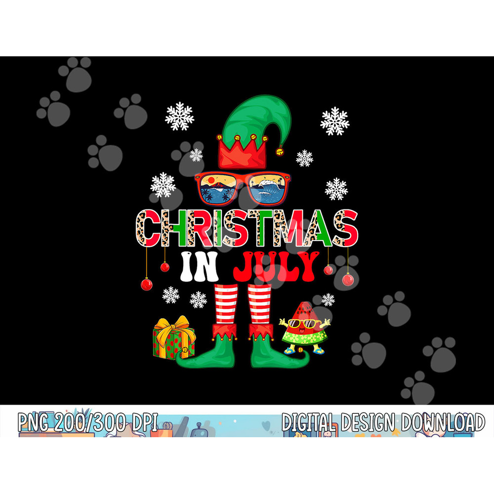 Christmas In July Costume Elf Sunglasses Beach Lover Family png, sublimation copy.jpg