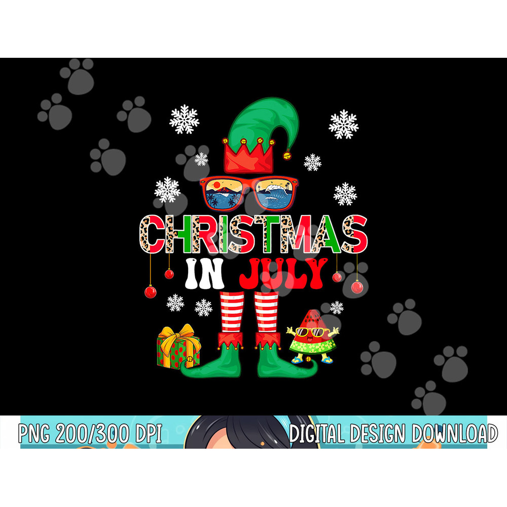 Christmas In July Costume Elf Sunglasses Beach Lover Family png, sublimation copy.jpg