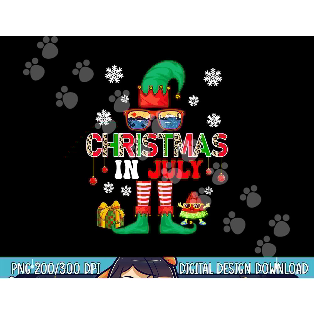 Christmas In July Costume Elf Sunglasses Beach Lover Family png, sublimation copy.jpg