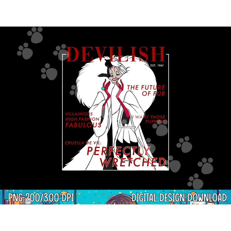 Disney Villains Halloween Cruella Magazine Cover png, sublimation copy.jpg