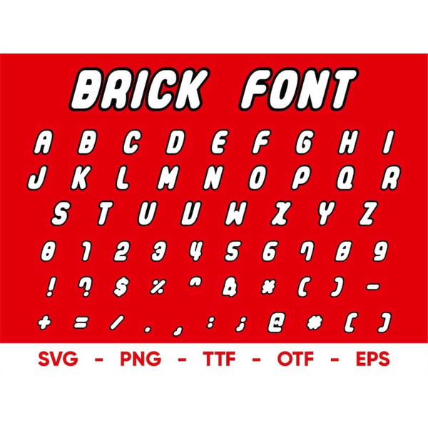 Font Brick Pattern Brick Font SVG, Building Font Svg Files for Cricut and Silho - Inspire ...