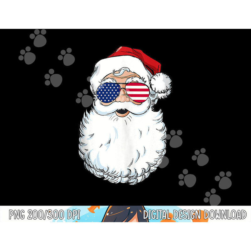Christmas In July Santa Claus Patriotic USA Sunglasses png, sublimation copy.jpg