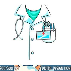 doctor costume halloween white lab coat men women kids png, sublimation copy