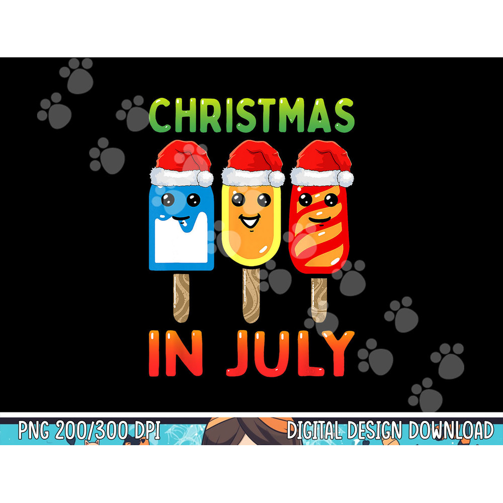 Christmas In July Santa Hat Ice Pops Funny Kids Toddler Cute png, sublimation copy.jpg