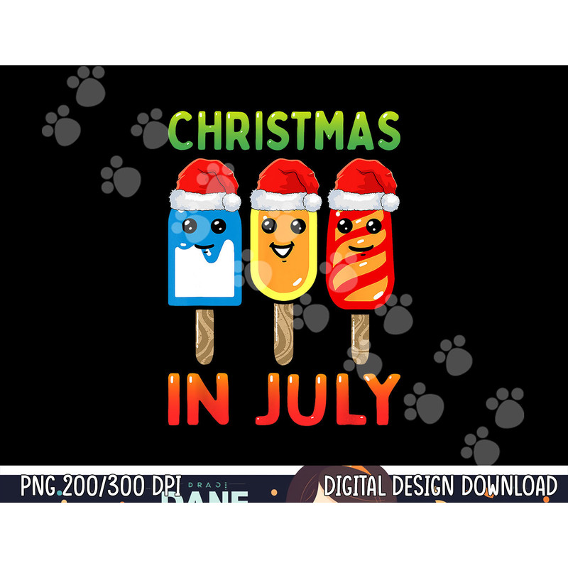 Christmas In July Santa Hat Ice Pops Funny Kids Toddler Cute png, sublimation copy.jpg