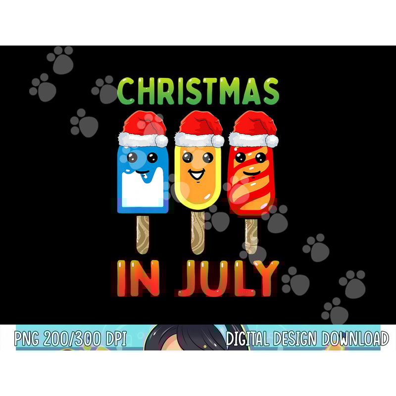 Christmas In July Santa Hat Ice Pops Funny Kids Toddler Cute png, sublimation copy.jpg