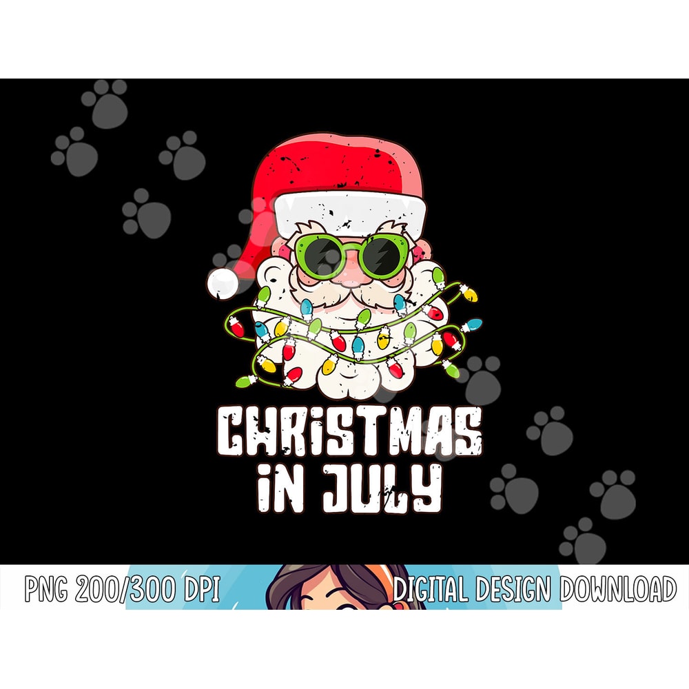 christmas in july santa hat sunglasses beach summer png, sublimation copy.jpg