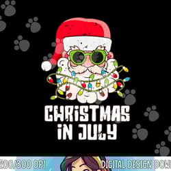 christmas in july santa hat sunglasses beach summer png, sublimation copy