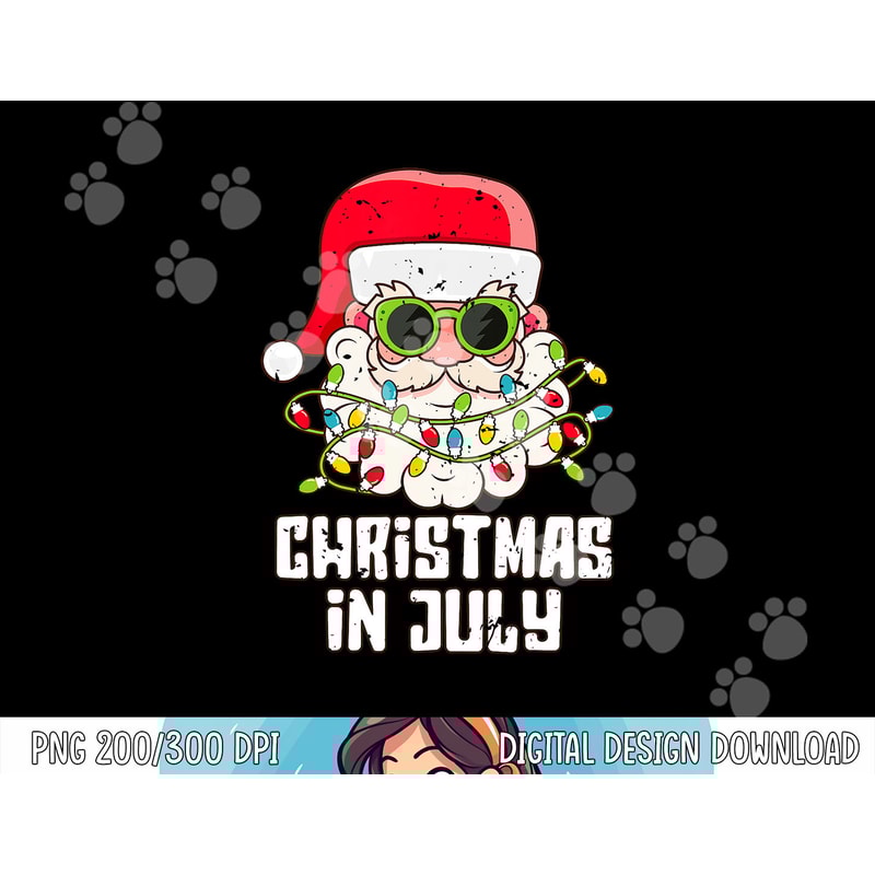 christmas in july santa hat sunglasses beach summer png, sublimation copy.jpg