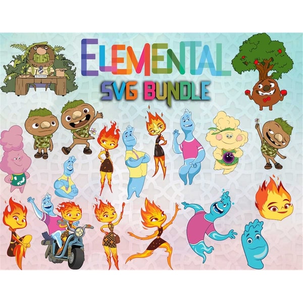 Elemental SVG Bundle Layered, Elemental clipart set, Element - Inspire ...