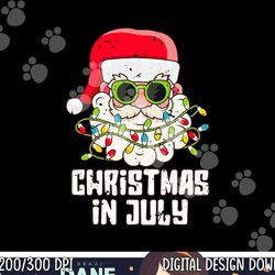 christmas in july santa hat sunglasses beach summer png, sublimation copy