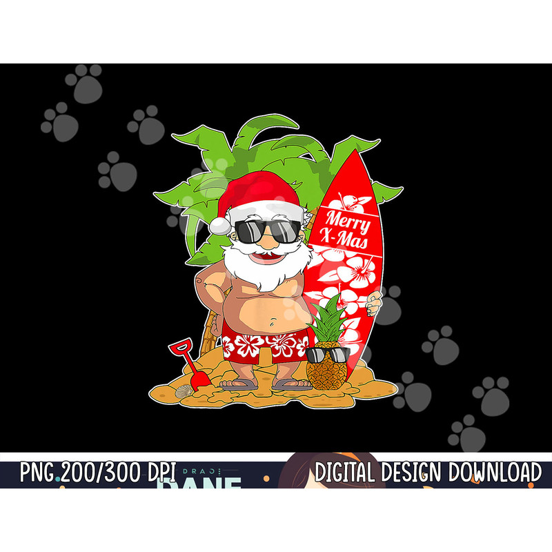 Christmas In July Santa Surfing Kids Toddler Hawaiian Party png, sublimation copy.jpg