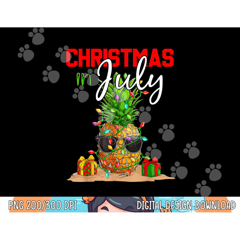 Christmas In July Shirt Pineapple Xmas Tree Summer Vacation png, sublimation copy.jpg
