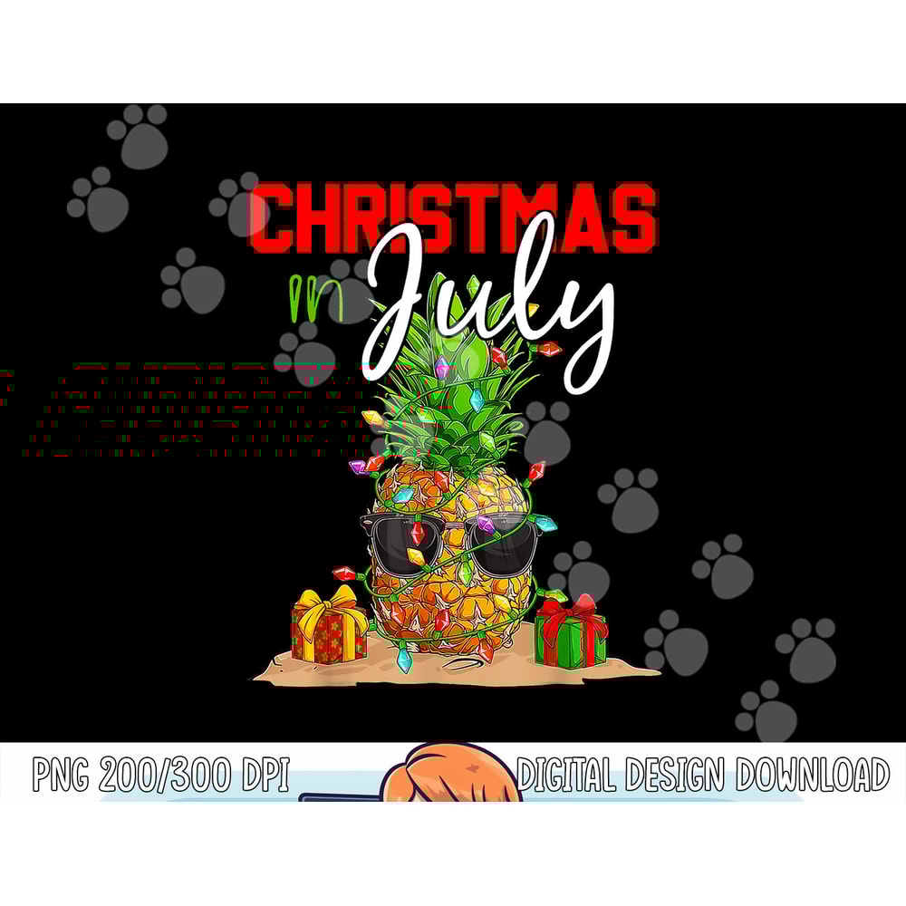 Christmas In July Shirt Pineapple Xmas Tree Summer Vacation png, sublimation copy.jpg