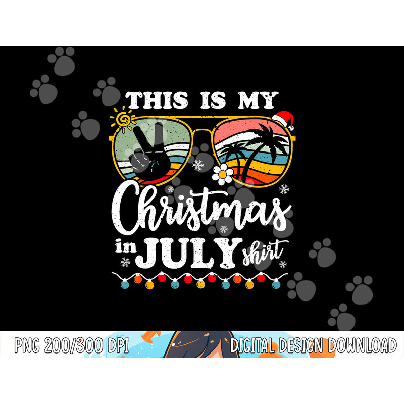 Christmas in July Shirt Santa Hat Summer Beach Vacation Xmas png, sublimation copy.jpg
