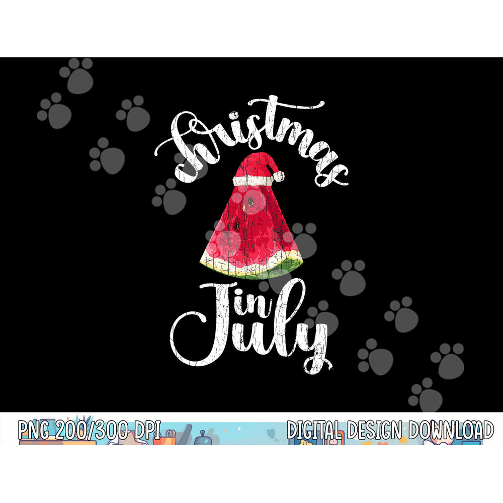 Christmas In July Watermelon Fun Santa Beach Summer Graphic png, sublimation copy.jpg
