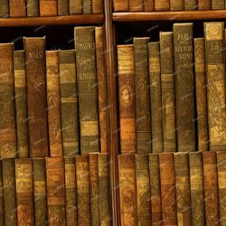 vintage bookshelf 43 seamless tileable repeating pattern