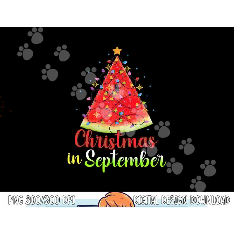 Christmas In September Watermelon Tree Christmas Tree Summer png, sublimation copy.jpg