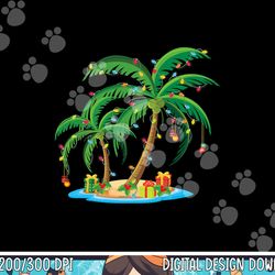 christmas palm tree tropical xmas gift coconut lights pajama png, sublimation copy