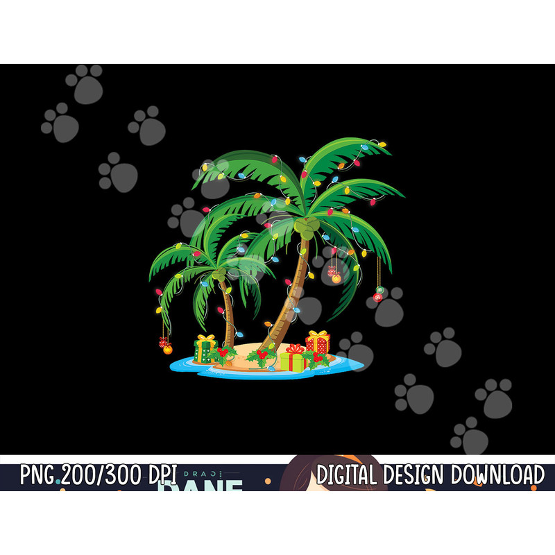Christmas Palm Tree Tropical Xmas Gift Coconut Lights Pajama png, sublimation copy.jpg