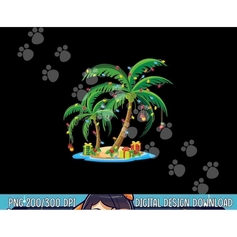 Christmas Palm Tree Tropical Xmas Gift Coconut Lights Pajama png, sublimation copy.jpg