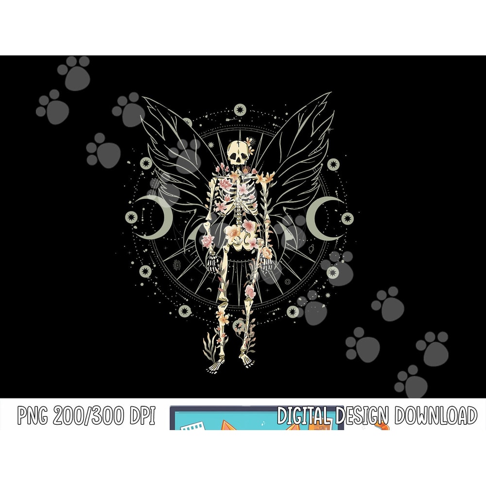Fairy Grunge Fairycore Aesthetic Butterfly Skeleton Gothic png, sublimation copy.jpg