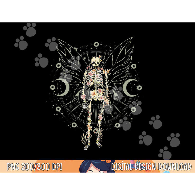 Fairy Grunge Fairycore Aesthetic Butterfly Skeleton Gothic png, sublimation copy.jpg