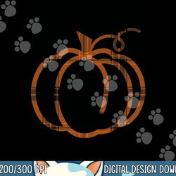 fall pumpkin cute thanksgiving autumn buffalo plaid pumpkin png, sublimation copy