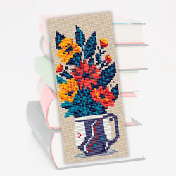 Cross stitch bookmark pattern Bouquet, Bookmark embroidery pattern, Flowers cross stitch, Digital pattern