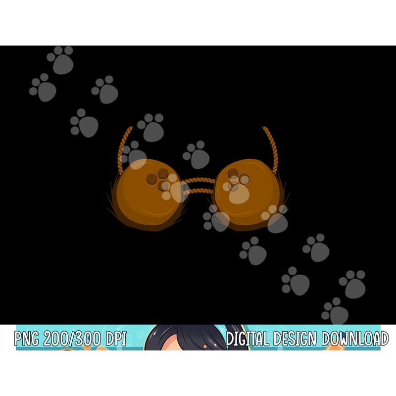 Coconut Bra Costume - Hawaiian Mermaid Halloween png, sublimation copy.jpg