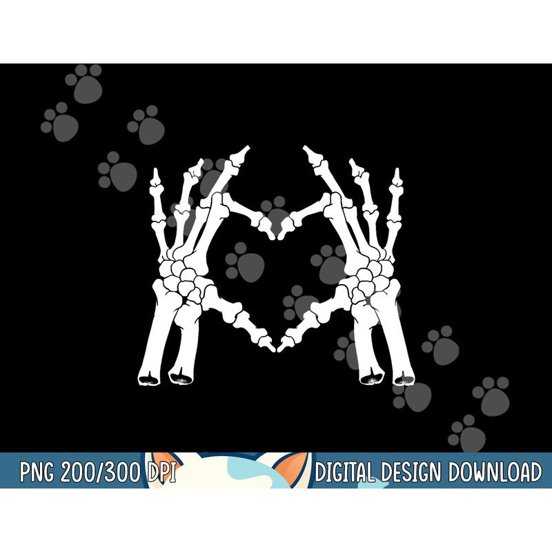 Finger Heart Shape - Halloween Skeleton Hand png, sublimation copy.jpg
