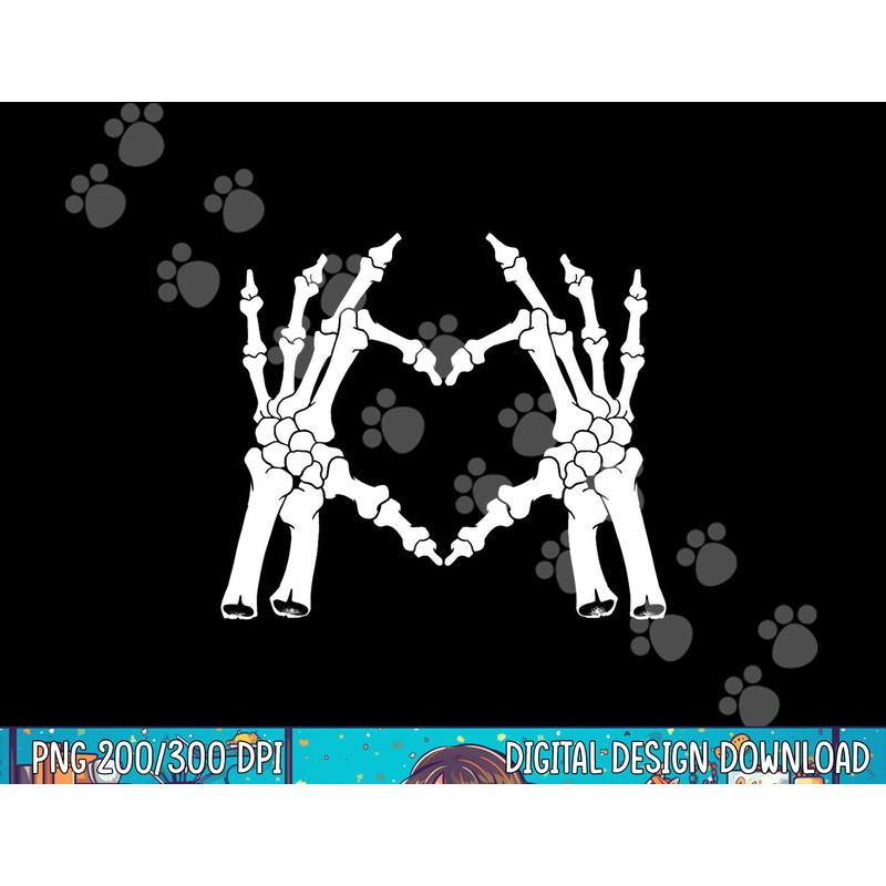 Finger Heart Shape - Halloween Skeleton Hand png, sublimation copy.jpg