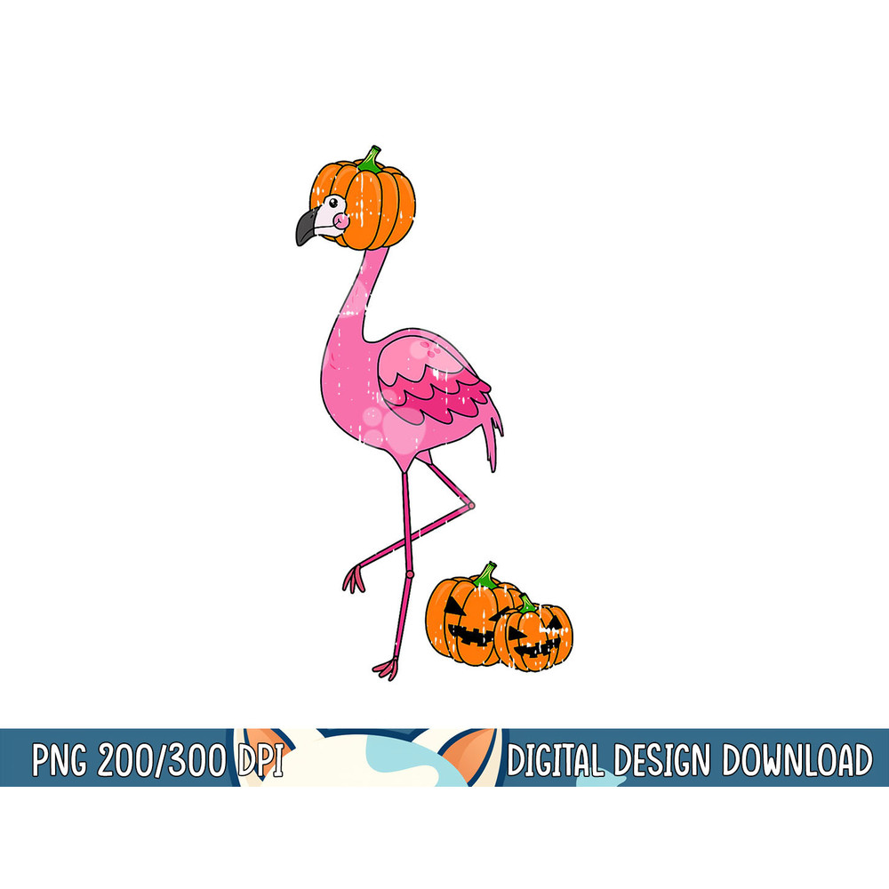 Flamingo Pumpkin Head Costume Cute Easy Bird Halloween Gift png, sublimation copy.jpg