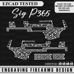 engraving firearms design sig p365 scroll design