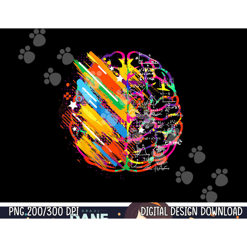 Colorful Brain Art Teacher Artist Painter Student  png, sublimation copy.jpg