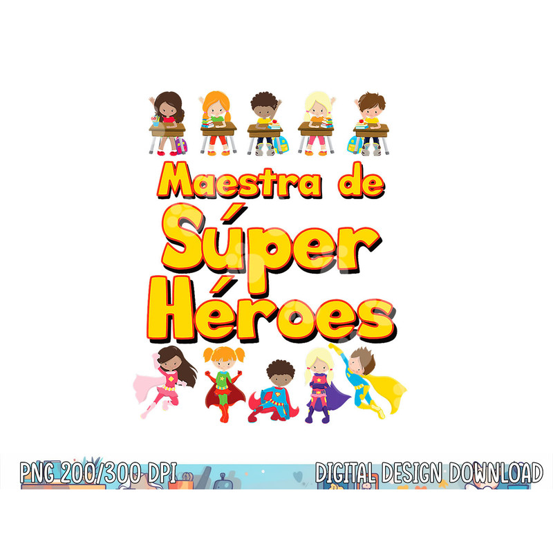 Comic Book Super Hero Student Spanish Teacher Maestra Tshirt copy.jpg
