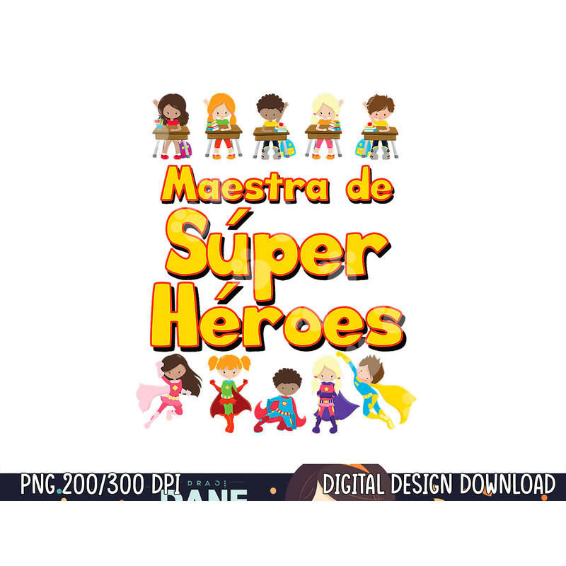 Comic Book Super Hero Student Spanish Teacher Maestra Tshirt copy.jpg
