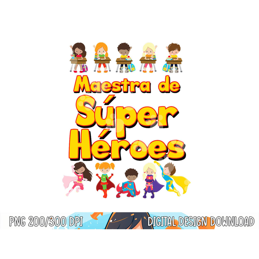 Comic Book Super Hero Student Spanish Teacher Maestra Tshirt copy.jpg
